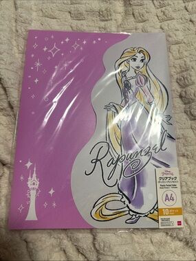 Daiso x Disney Rapunzel  A4 Clear Pocket Folder with 10 pockets